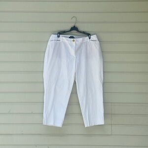 Talbots The Perfect Crop White Pant